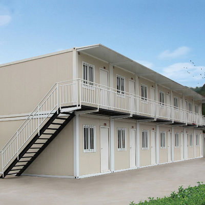 Puerta de acero 2 pisos prefabricados modular 3 4 dormitorios casa de contenedores