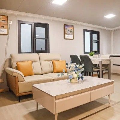 Taller Almacén 20FT 40FT Moderno de acero prefabricado pequeña casa móvil modular expandible