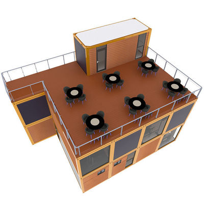 Casa de contenedores al aire libre de estilo de diseño moderno con estructura de acero y panel de sándwich EPS