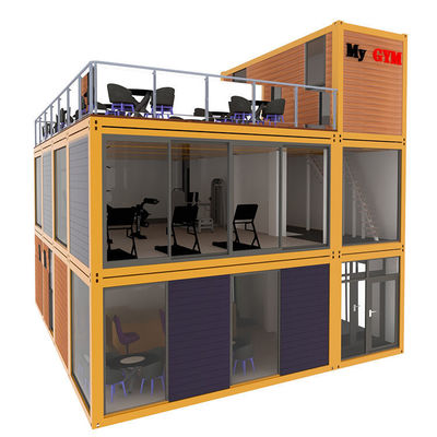 Casa de contenedores al aire libre de estilo de diseño moderno con estructura de acero y panel de sándwich EPS