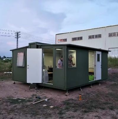 Casa de contenedores portátil con ventana de aluminio para alojamiento en familia Hotel Jardín Dormitorio y construcción rápida