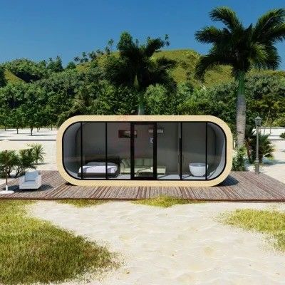 El estilo de diseño moderno móvil Hotel cápsula de lujo Apple Cabin Space House