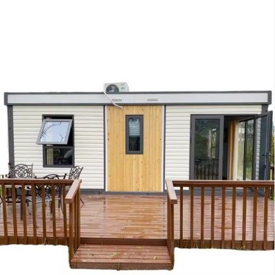 Casa de contenedores portátil con ventana de aluminio para alojamiento en familia Hotel Jardín Dormitorio y construcción rápida