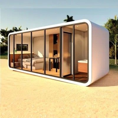 El estilo de diseño moderno móvil Hotel cápsula de lujo Apple Cabin Space House