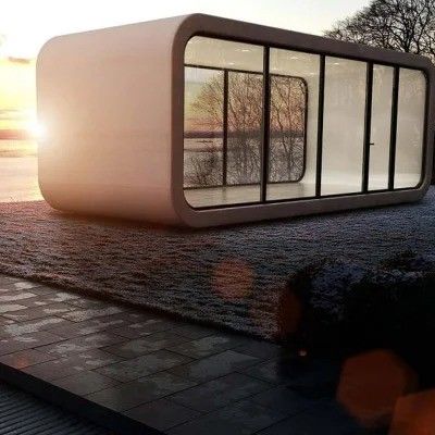 El estilo de diseño moderno móvil Hotel cápsula de lujo Apple Cabin Space House