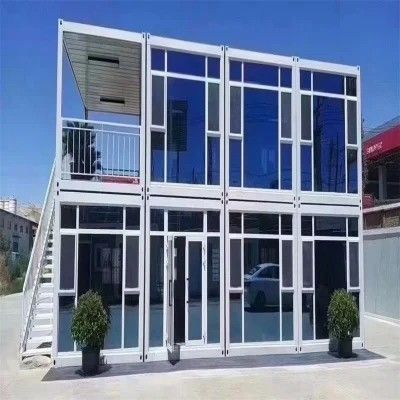 Modular Multifunción 40FT Contenedor de envío de paquete plano Casa de la villa para necesidades de oficina