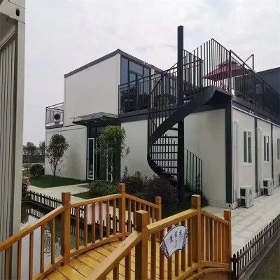 Modular Multifunción 40FT Contenedor de envío de paquete plano Casa de la villa para necesidades de oficina