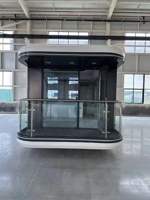 Casa prefabricada de acero ligero portable prefabricada lujosa cápsula espacial contenedor