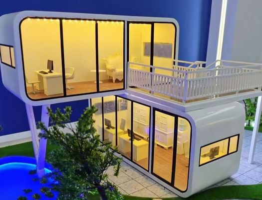 Casa de contenedores de lujo de acero tamaño personalizado para almacén de Apple multifuncional