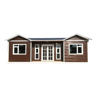 Puerta de acero Casa móvil Casa modular Contenedor prefabricado con pared de cortina de vidrio