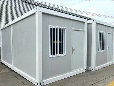 Casas de contenedores plegables de 20 pies Casas al aire libre cobertizos prefabricados Almacenamiento para versátiles