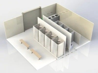 Construcción exterior de acero Casa de contenedores de lujo con techo inclinado plegable móvil