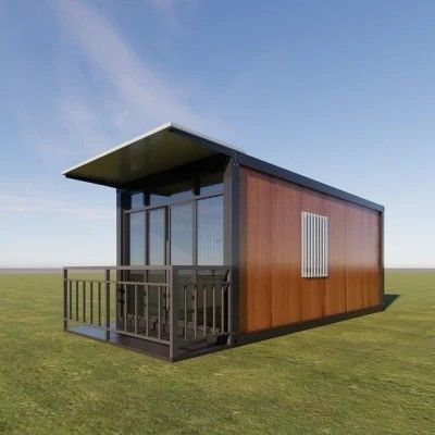 Casa de contenedores con panel de sandwich de construcción rápida estructura de acero fuerte
