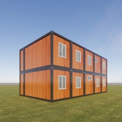 Casa de contenedores con panel de sandwich de construcción rápida estructura de acero fuerte