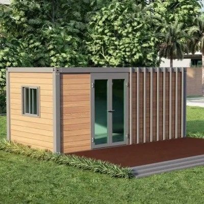 Edificio de oficinas de lujo Casa de contenedores prefabricada reciclable para vivir en familia