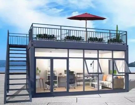 Casa de contenedores móvil de lujo para oficinas flexibles