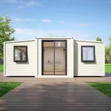 Casa de contenedores de madera expandible con buena cantidad para el dormitorio