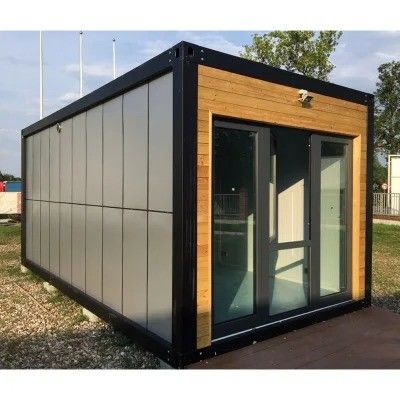 Casa de contenedores de paquetes de grasa Una solución portátil y lujosa con marco de acero