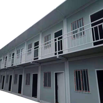 Casa de contenedores de diseño desmontable en blanco/gris/negro con suelo de cartón MgO de 18 mm