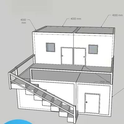 REACHTOP Australia Casas de contenedores de embalaje plano en blanco/gris/negro, etc. para oficinas