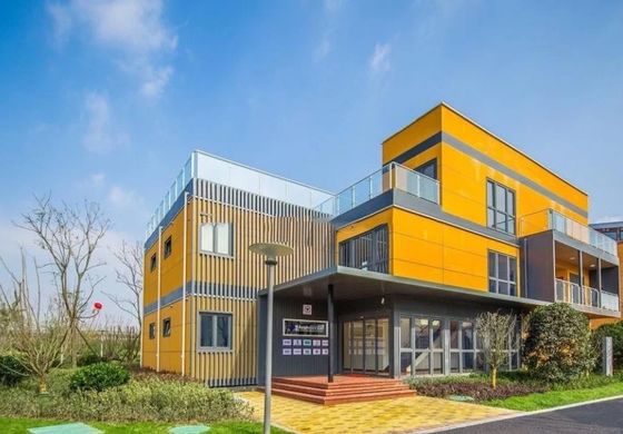 Casa de contenedores desmontable prefabricada fácil de montar con pared de estructura de acero ligero