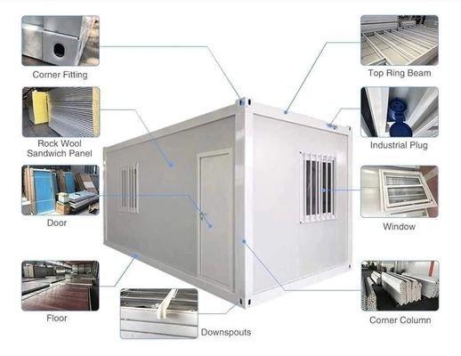 Edificio de oficinas estándar australiano Modular Prefabricado Casas de paquete plano para el almacenamiento de garaje
