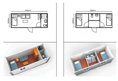 Puerta de acero Casa de contenedores para viviendas pequeñas y sala de estar en casas plegables