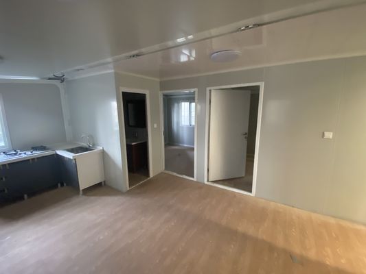 20 pies prefabricado portátil pequeña casa plegable con 3 dormitorios PVC ventana corredera