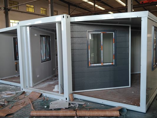 20 pies prefabricado portátil pequeña casa plegable con 3 dormitorios PVC ventana corredera