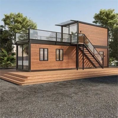 Casa de contenedores de estructura de acero de diseño moderno para el hogar prefabricado de color personalizado