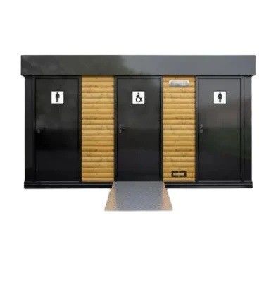 Casa de contenedores de paquete plano de estilo de diseño moderno 20FT / 40FT para inodoro móvil modular