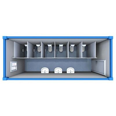 Casa de contenedores de paquete plano de estilo de diseño moderno 20FT / 40FT para inodoro móvil modular