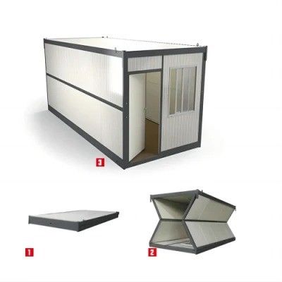 Casas de contenedores prefabricadas plegables con estructura reciclable
