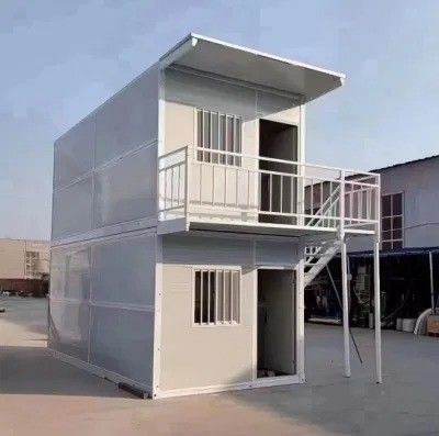 Casas de contenedores móviles plegables de diseño moderno con puerta de acero