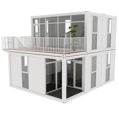 Casa de contenedores de paquete plano de color personalizado para oficina móvil prefabricada Casa de cabaña