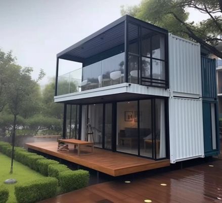 Panel de sándwich de lana de roca a prueba de fuego para contenedores de paquetes planos de diseño contemporáneo