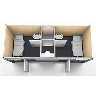 Casa de contenedores móviles de 20 pies o 40 pies con estructura de acero galvanizado personalizada