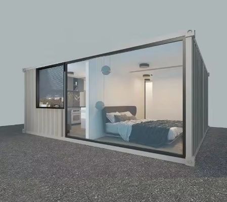 Contenedores modernos Casa portátil de acero Contenedores plegables de paquete plano