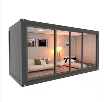 Casa prefabricada contemporánea de dos capas de contenedores de paquete plano para 20 pies 40 pies