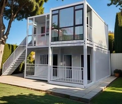 Diseño contemporáneo Estructura de acero Casa de contenedores plegable prefabricada portátil