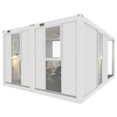 Casa de contenedores de paquetes de grasa de montaje moderno para vivienda prefabricada portátil