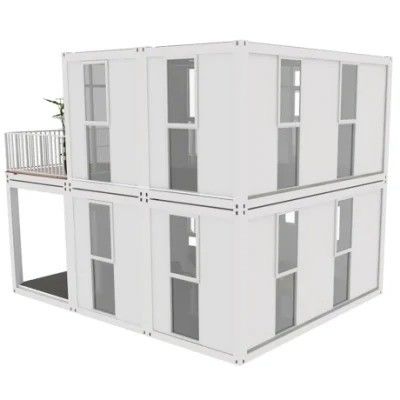 Casa de contenedores de paquetes de grasa de montaje moderno para vivienda prefabricada portátil