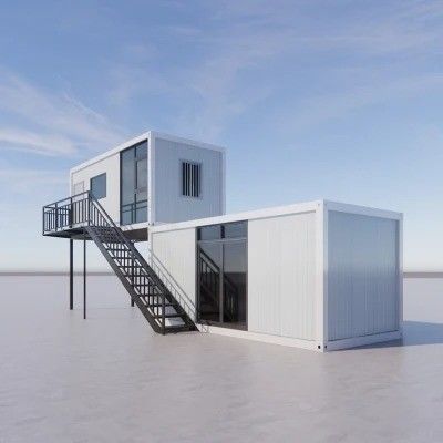 Casa ampliable Contenedor de paquete plano Casa de contenedores móvil
